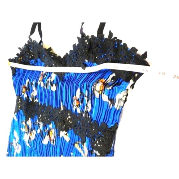 FOXIEDOX Lace Midi Dress Blue Floral Flowers Women Teen New NWT 6 MenWomenStyles - Picture 5 of 12